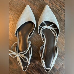 Charles & Keith blue sling back sandals/flats, size 37